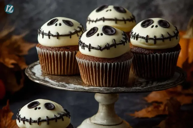 Pull-apart cupcakes decorated as Jack Skellington from 'The Nightmare Before Christmas.'