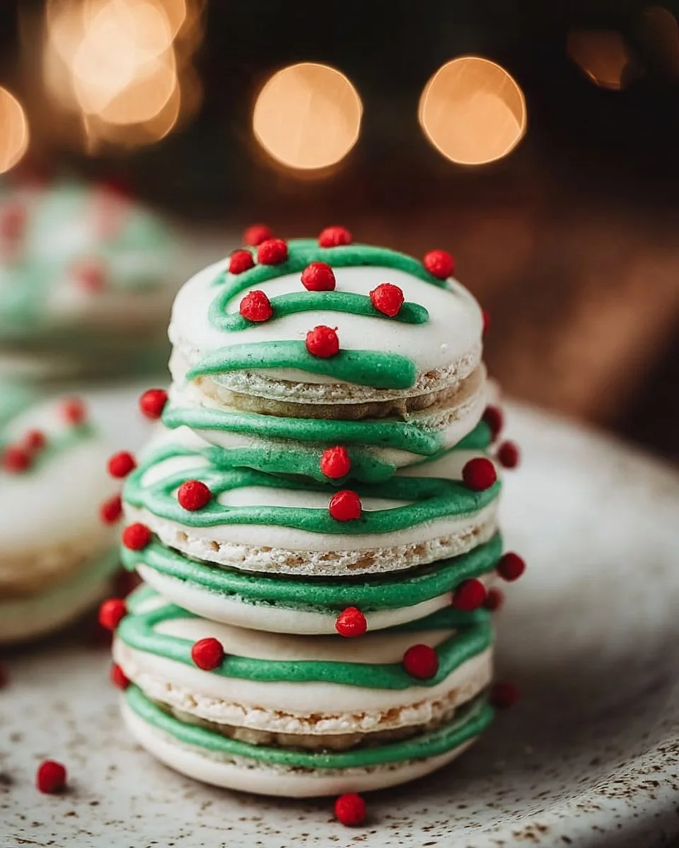 Christmas Tree Cake Macarons | Festive & Fun Recipe