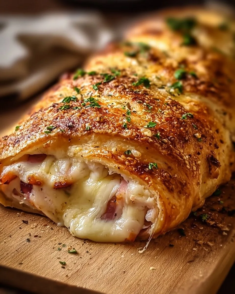 Chicken Cordon Bleu Stromboli