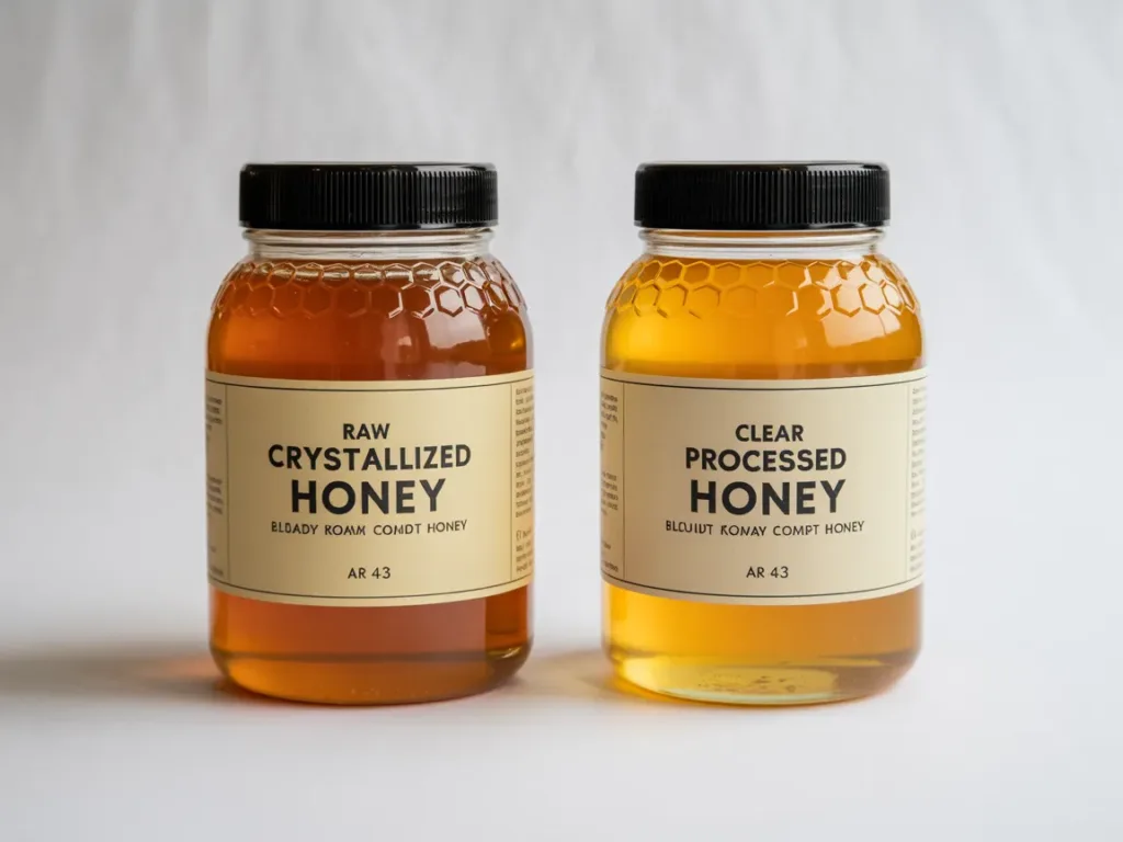 Raw honey versus processed honey comparison for canaan honey trick