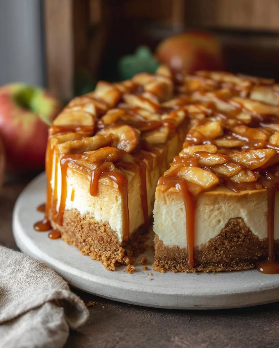 Salted Caramel Apple Pie Cheesecake