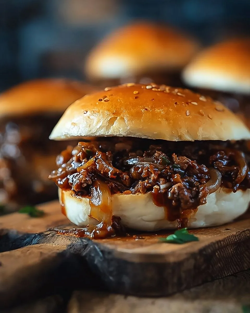 French Onion Beef Sloppy Joes