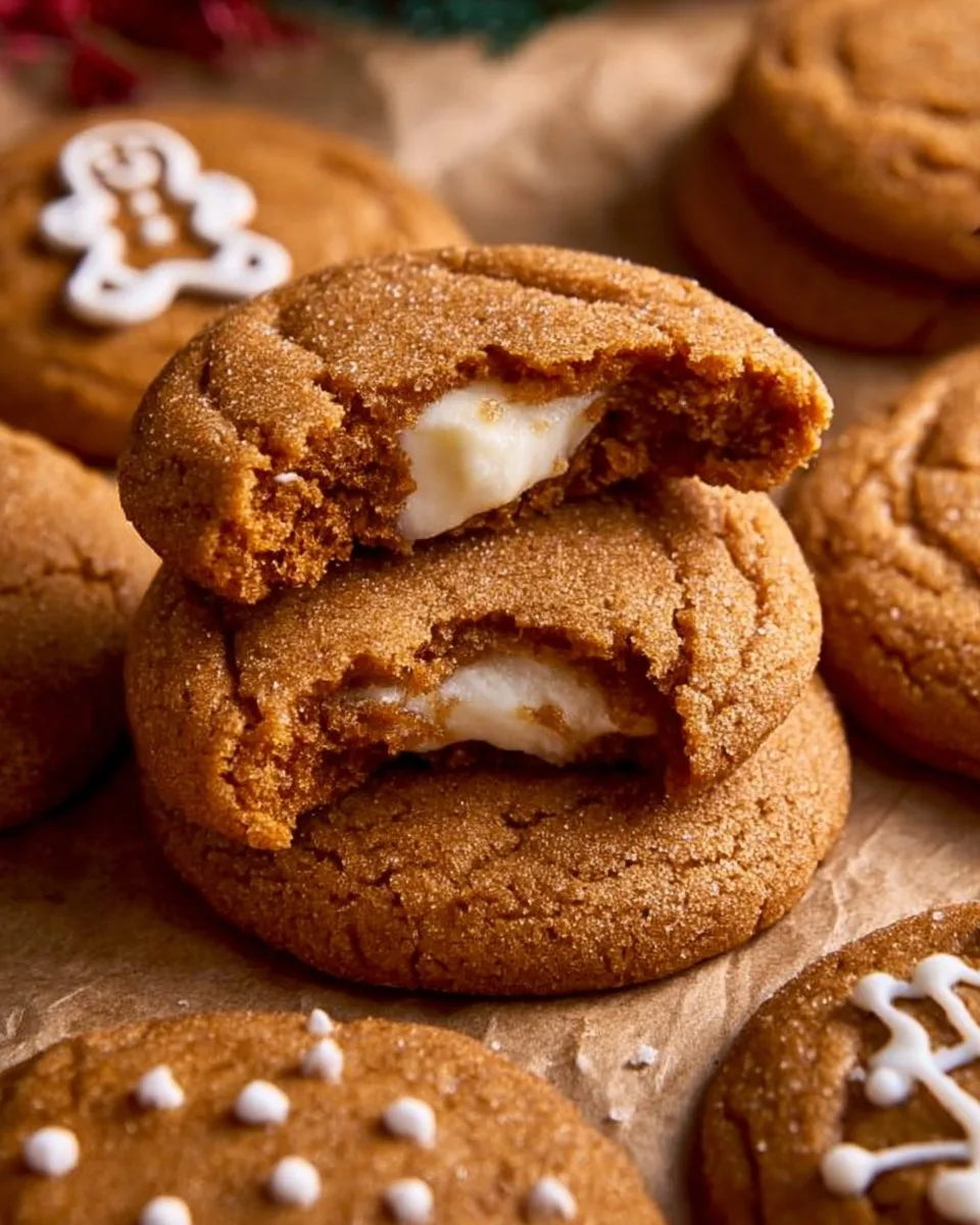 Gingerbread Cheesecake Cookies