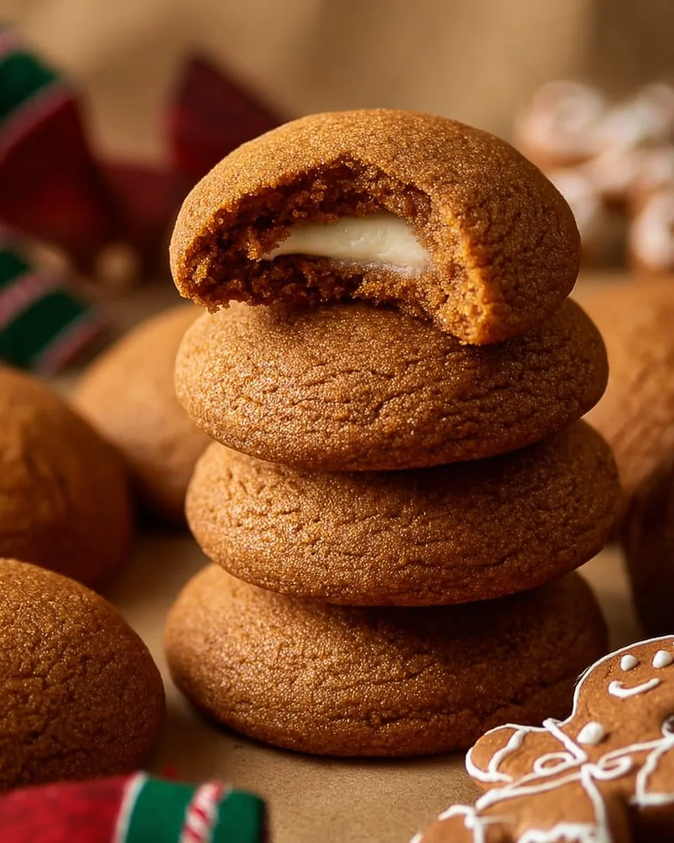 Gingerbread Cheesecake Cookies | Easy Holiday Treat