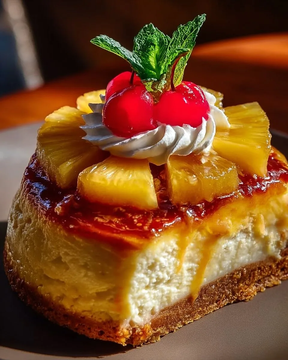 Pineapple Upside-Down Cheesecake
