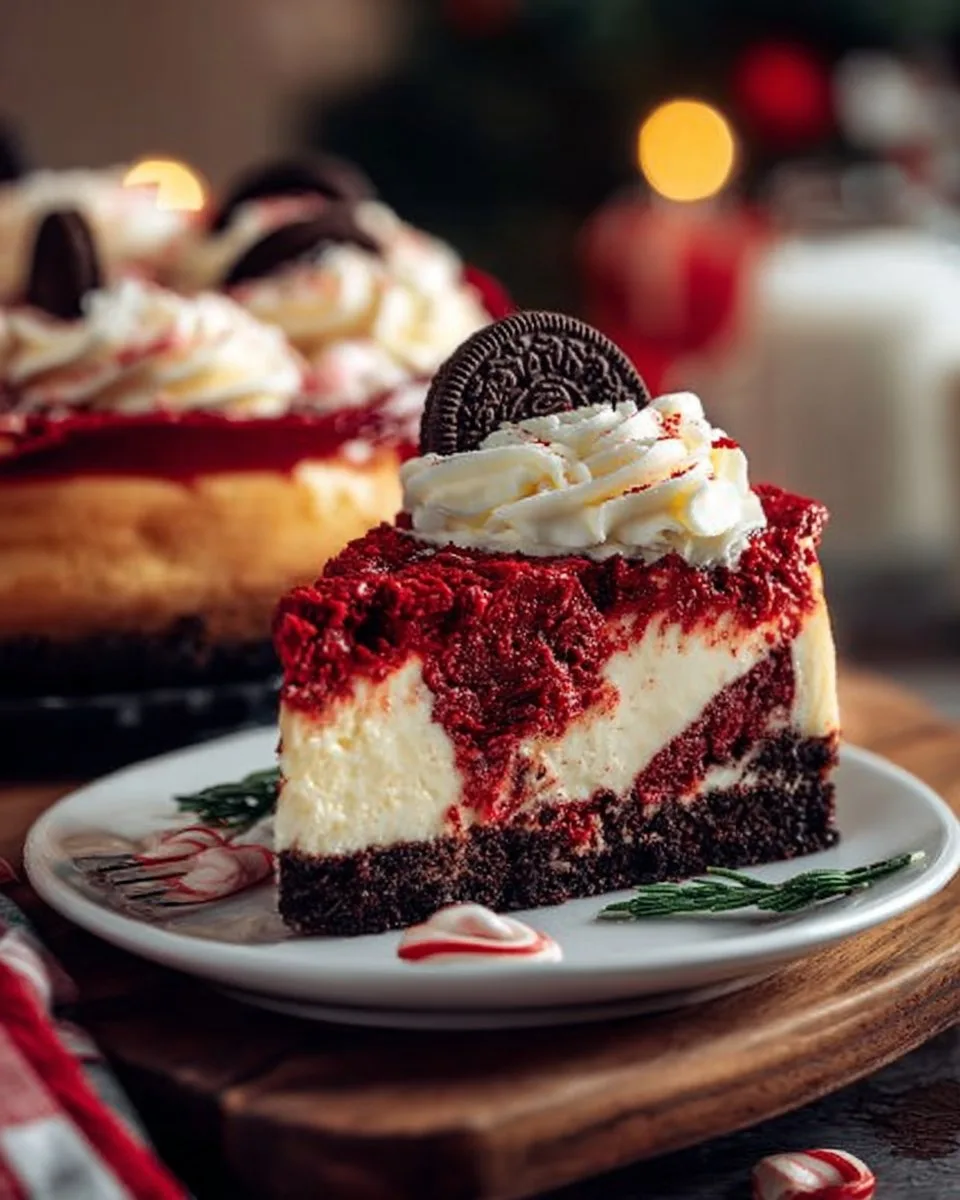 Christmas Red Velvet Cheesecake