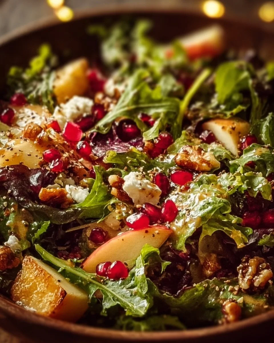 Christmas Salad with Honey Mustard Dressing