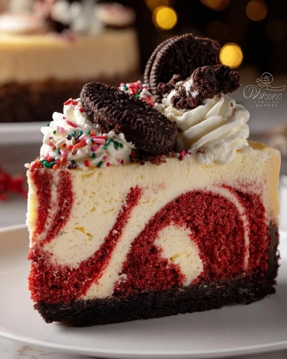 Christmas Red Velvet Cheesecake