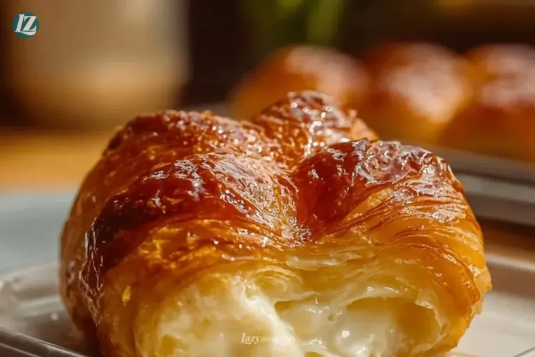 Delicious cheesecake crescent rolls casserole served on a plate