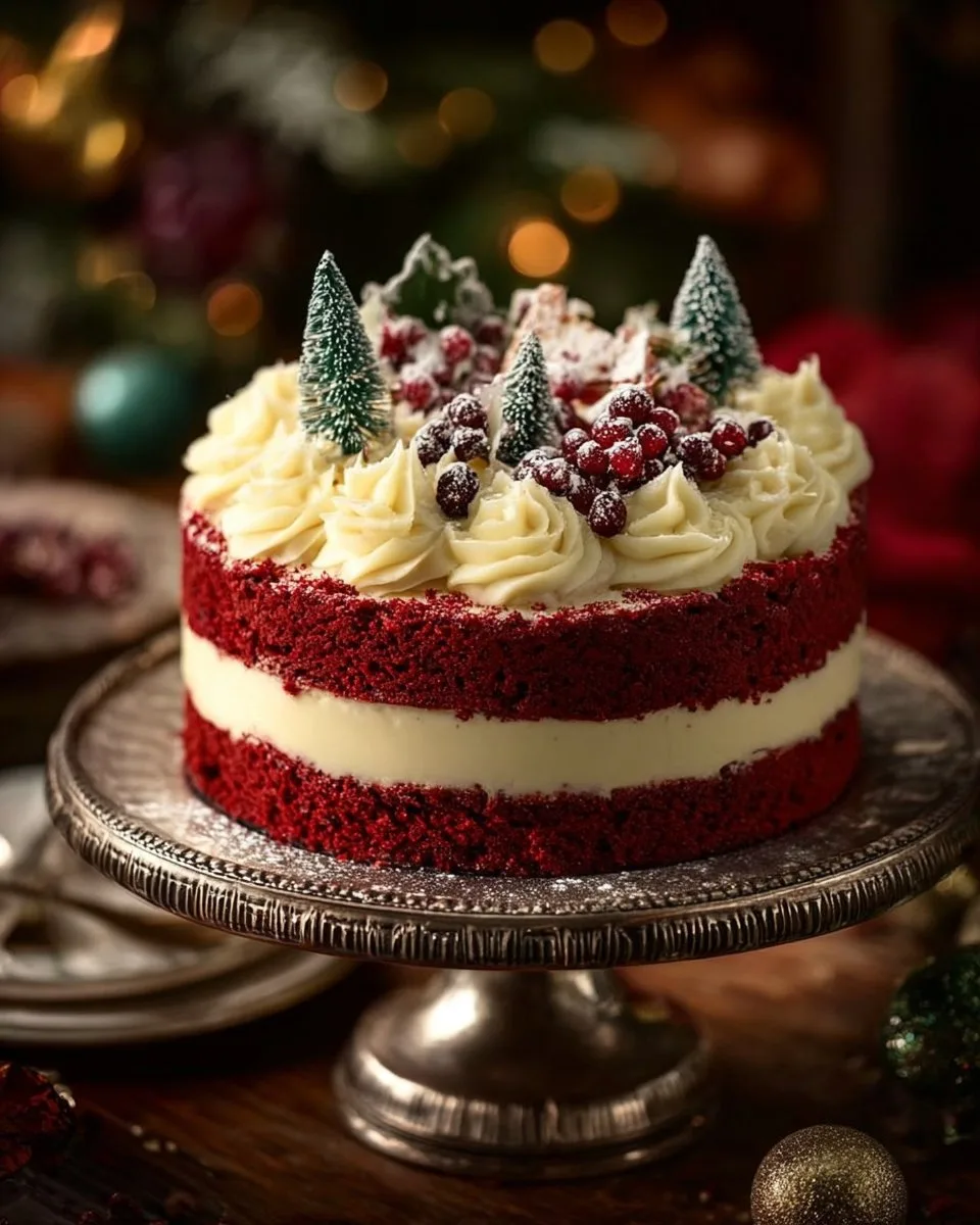 Christmas Red Velvet Cheesecake Recipe
