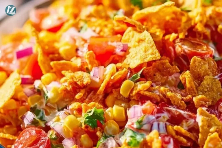 Colorful Frito Corn Salad with corn, Fritos, and fresh ingredients
