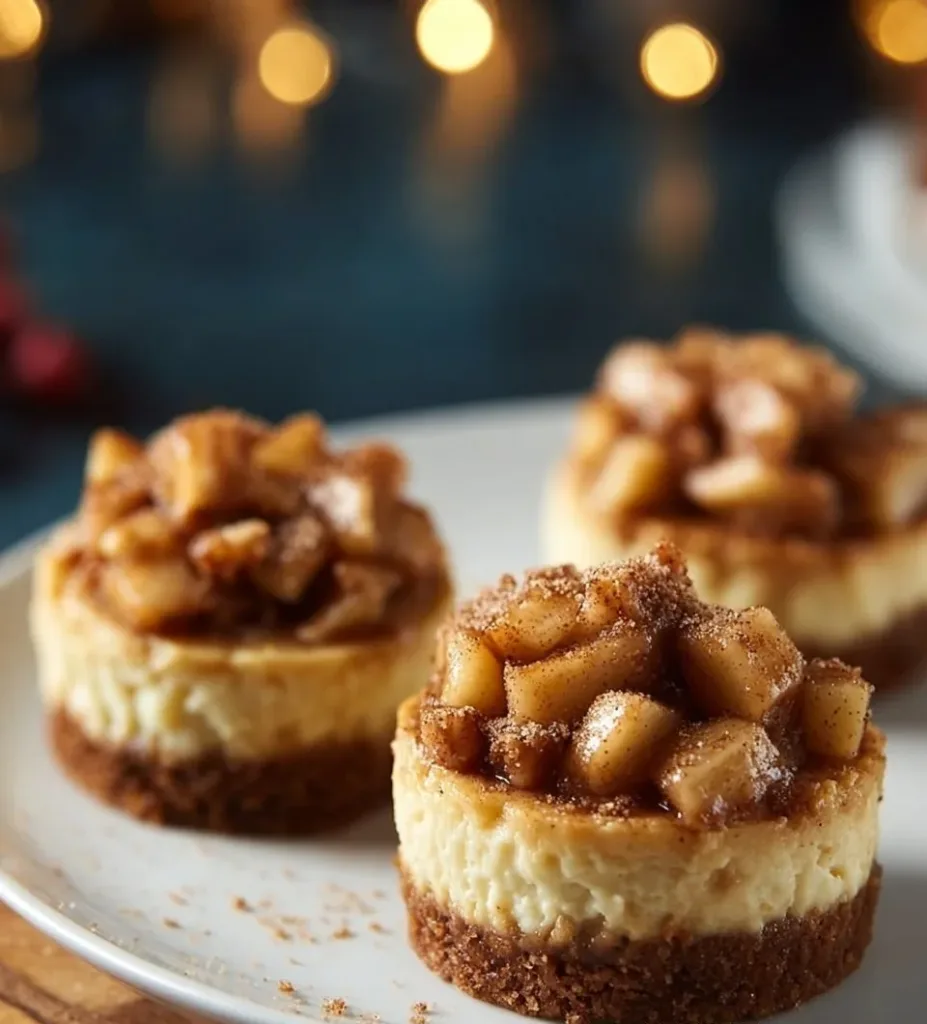 Apple Crisp Mini Cheesecakes