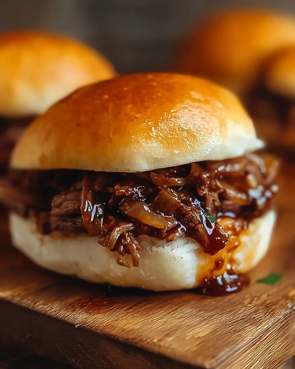 French Onion Beef Sloppy Joes