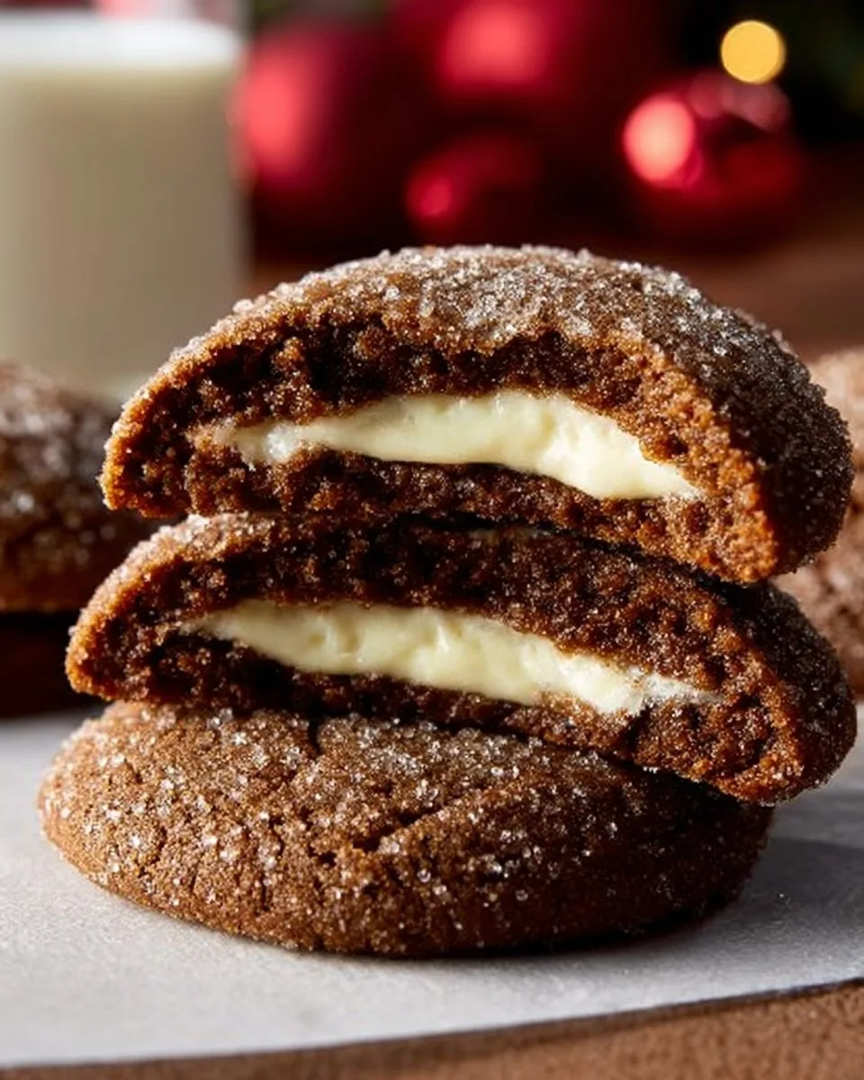 Gingerbread Cheesecake Cookies