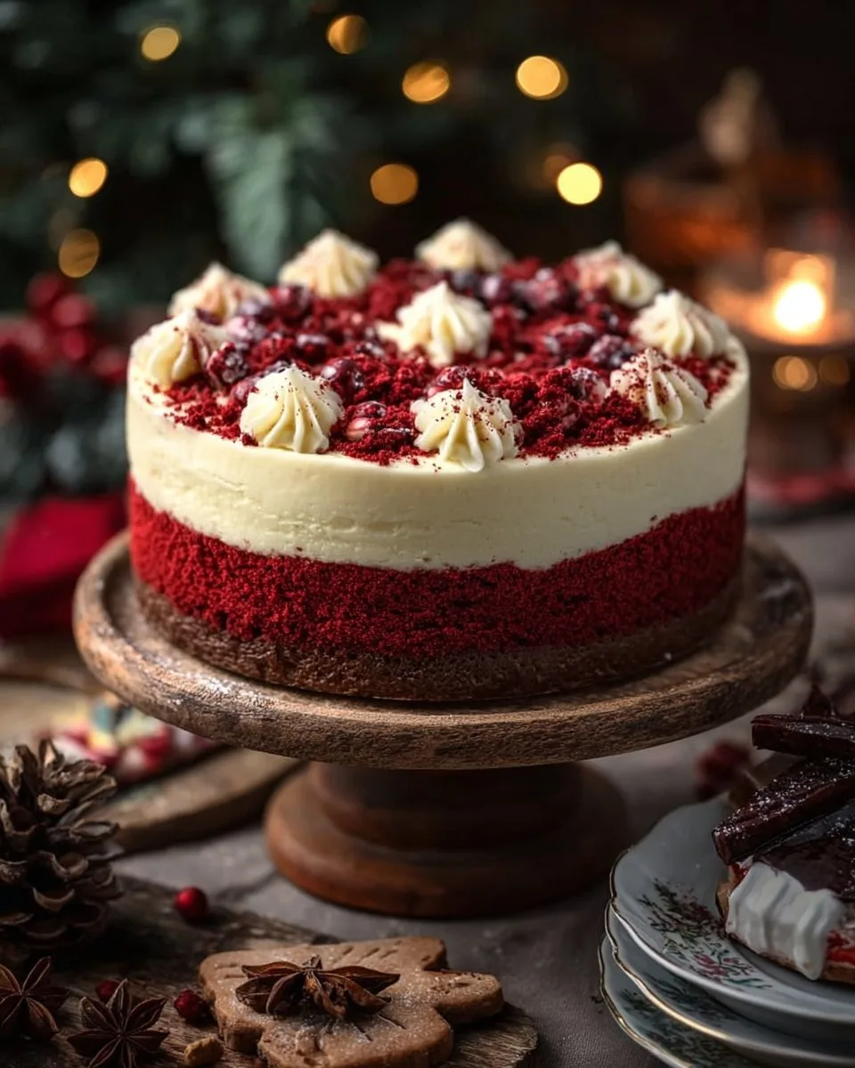 Christmas Red Velvet Cheesecake Recipe