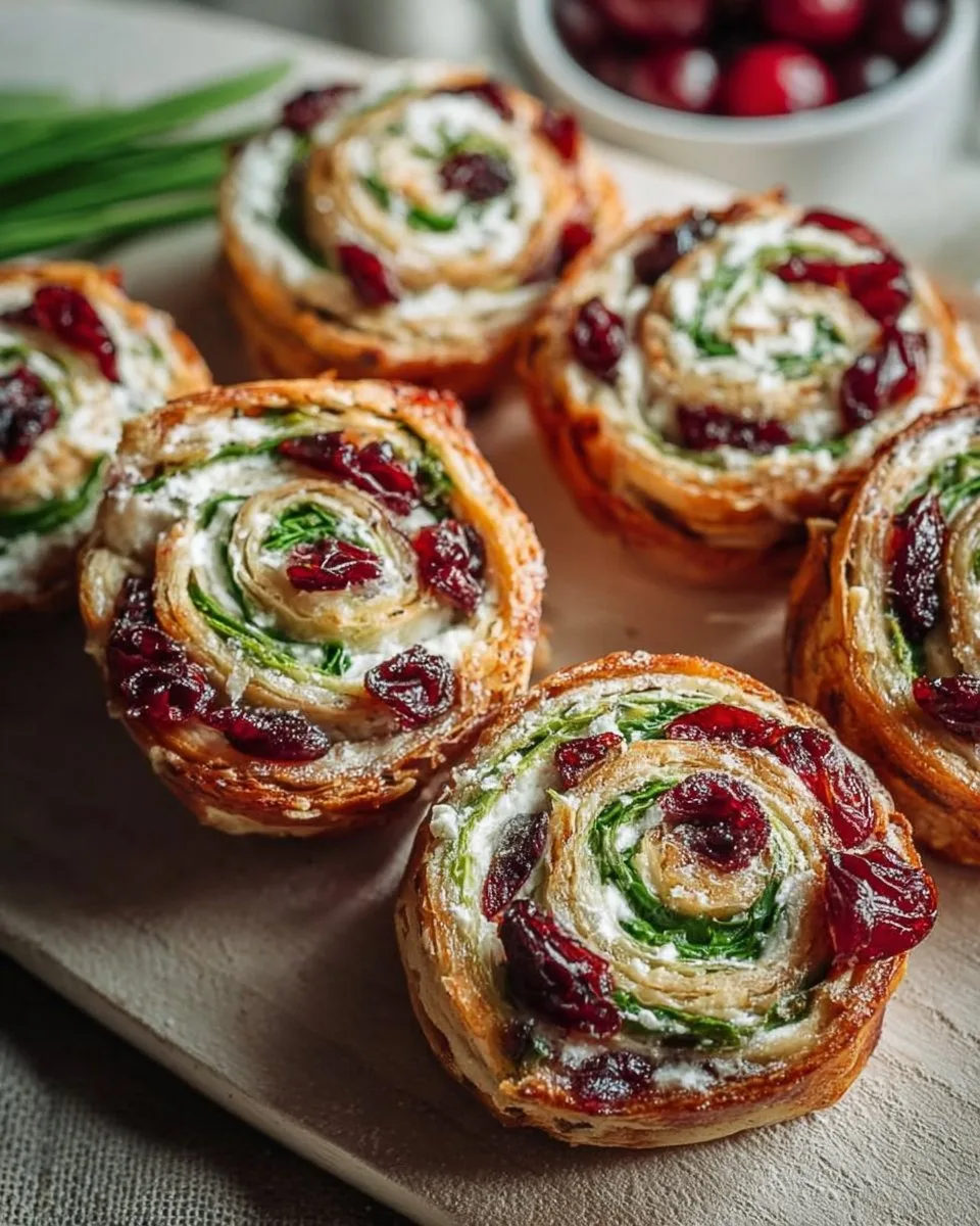 Christmas Cranberry Pinwheels