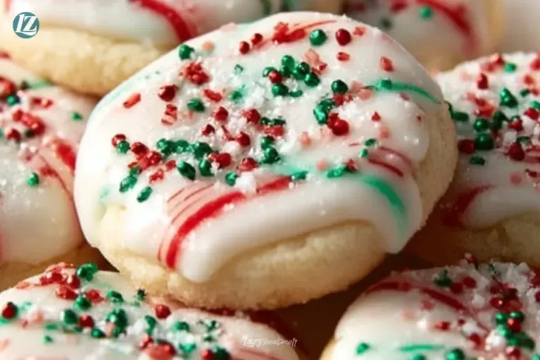Homemade peppermint meltaways stacked on a plate