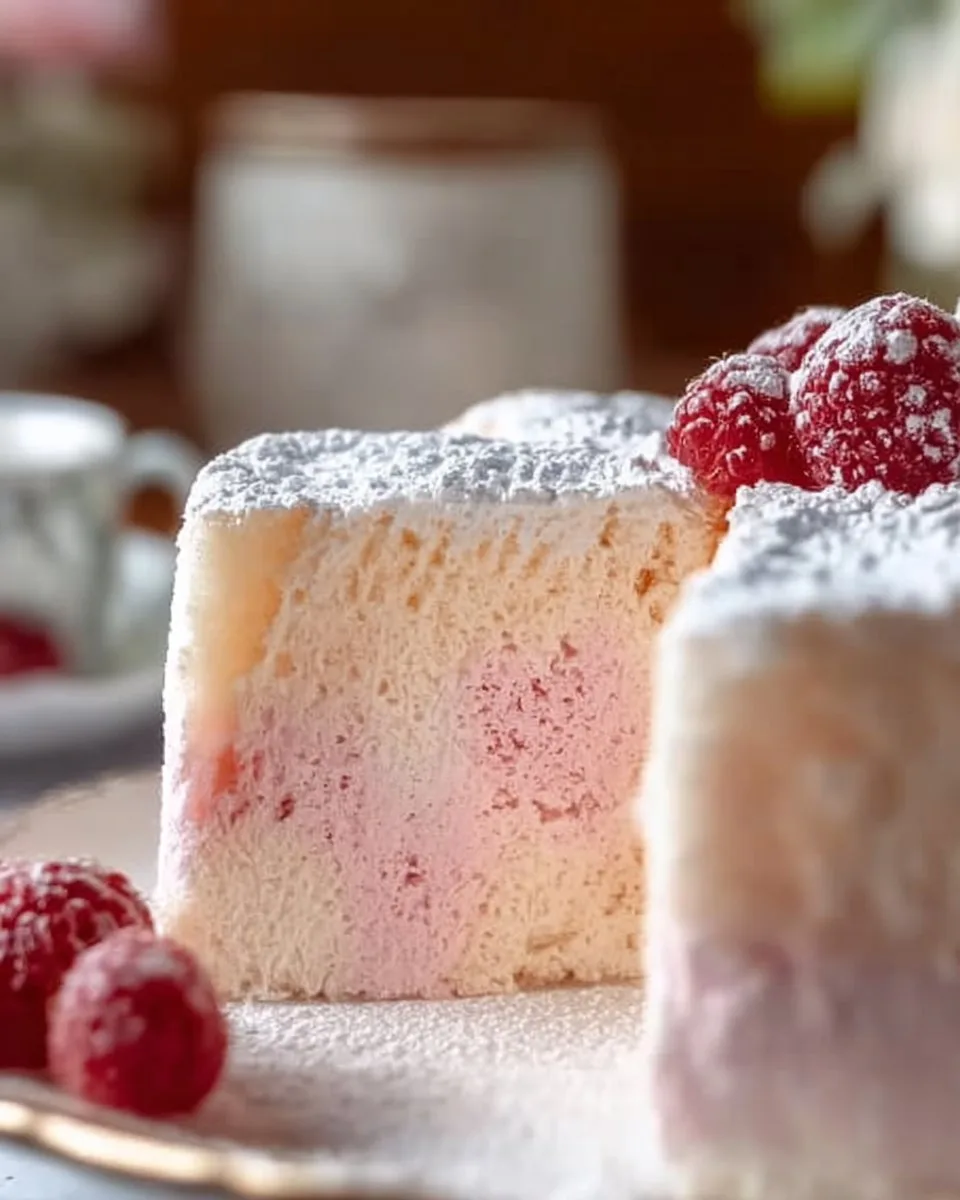 Raspberry Angel Food Cake