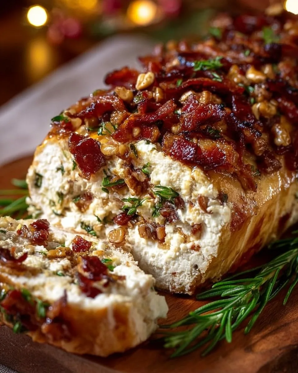Million Dollar Bacon Goat Cheese Appetizer Log