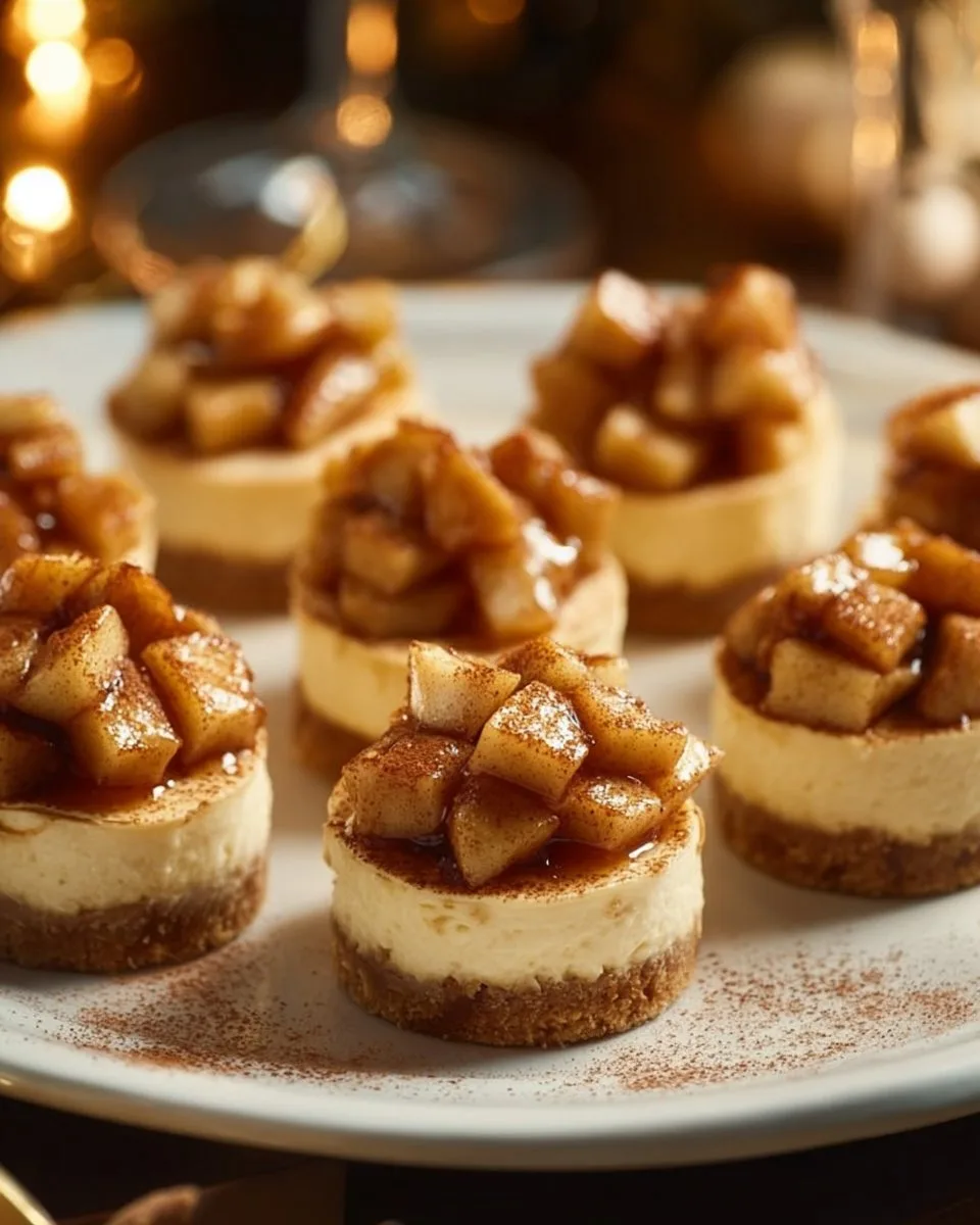 Apple Crisp Mini Cheesecakes