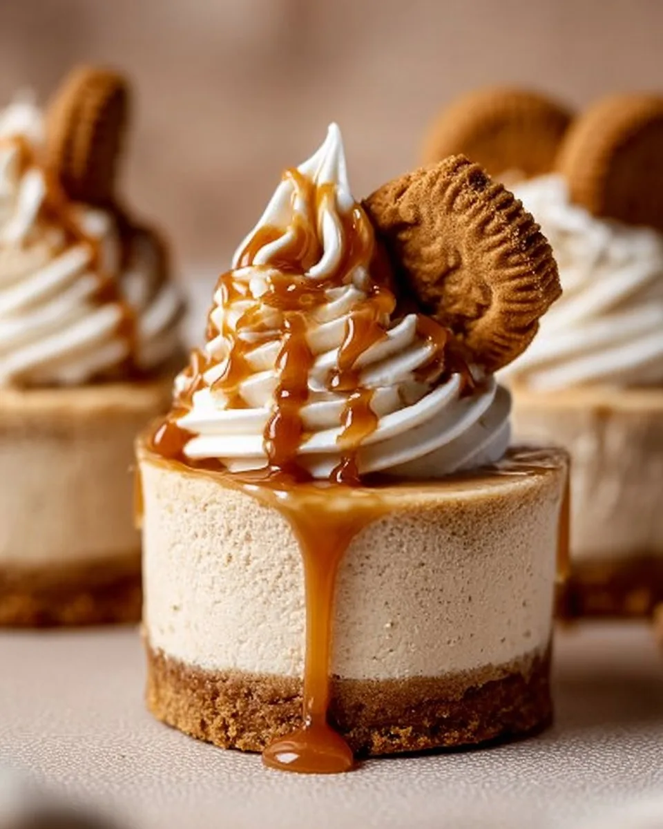 Mini No Bake Biscoff Cheesecakes