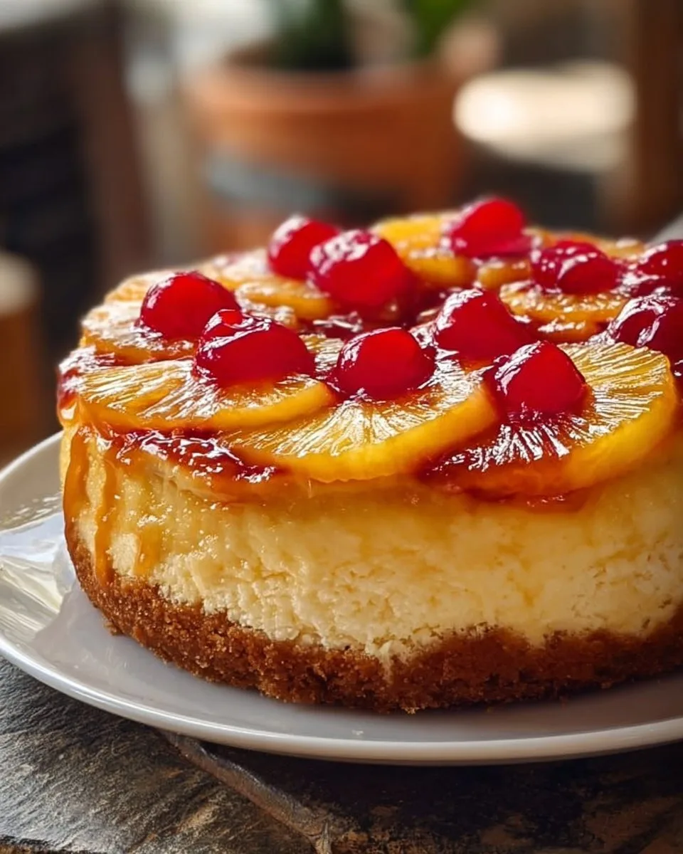 Pineapple Upside-Down Cheesecake