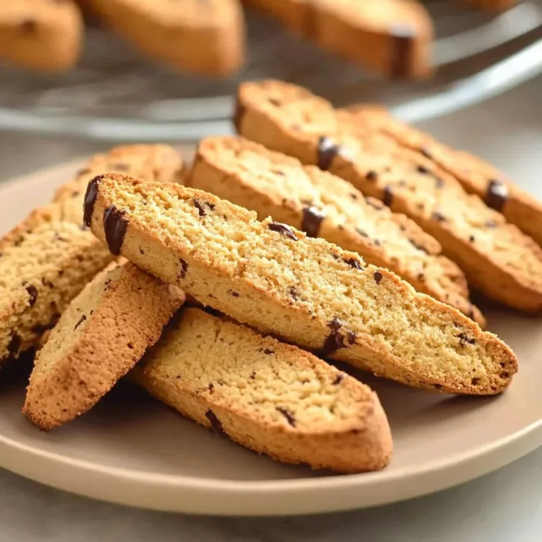 Homemade Anise Biscotti served on a plate with coffee