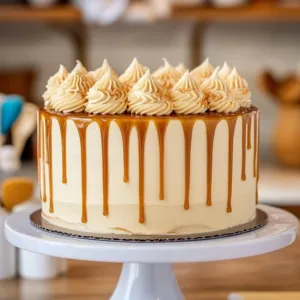 Delicious Biscoff Cookie Butter Cake topped with creamy frosting