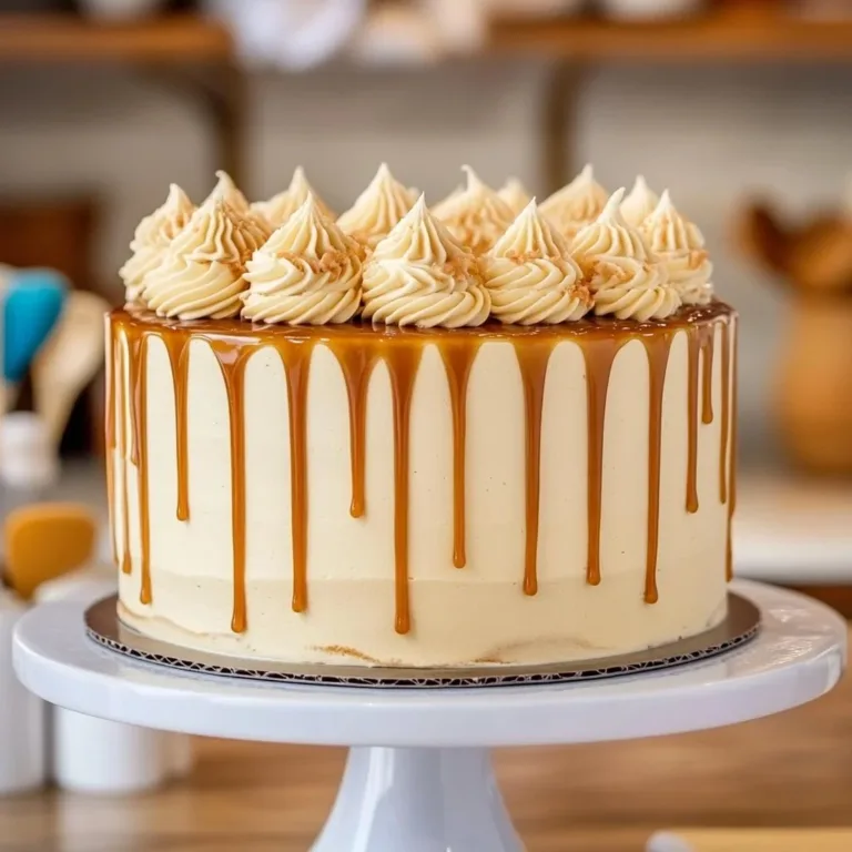 Delicious Biscoff Cookie Butter Cake topped with creamy frosting