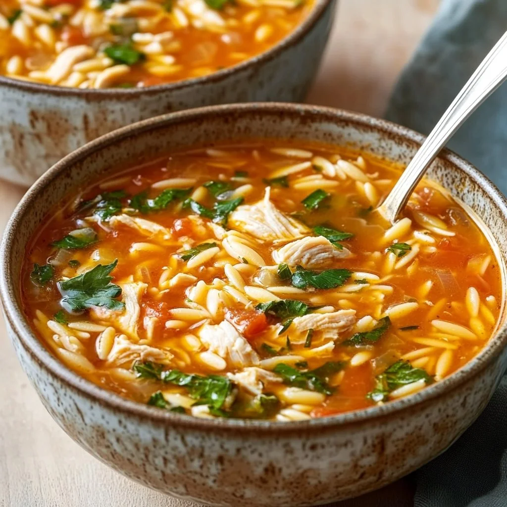 Chicken Orzo Tomato Soup Recipe