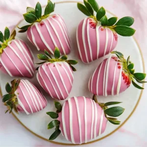 Delicious chocolate dipped strawberries on a plate