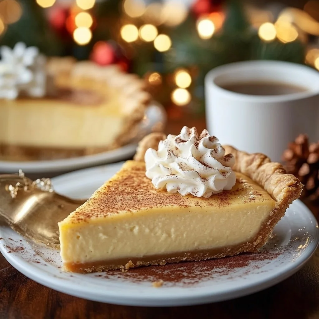 Christmas Eve Cinnamon-Vanilla Custard Pie – Creamy Holiday Dessert Magic