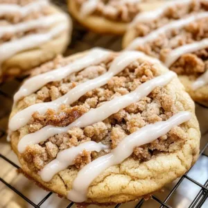 Delicious coffee cake cookies with a crumbly topping and coffee flavor