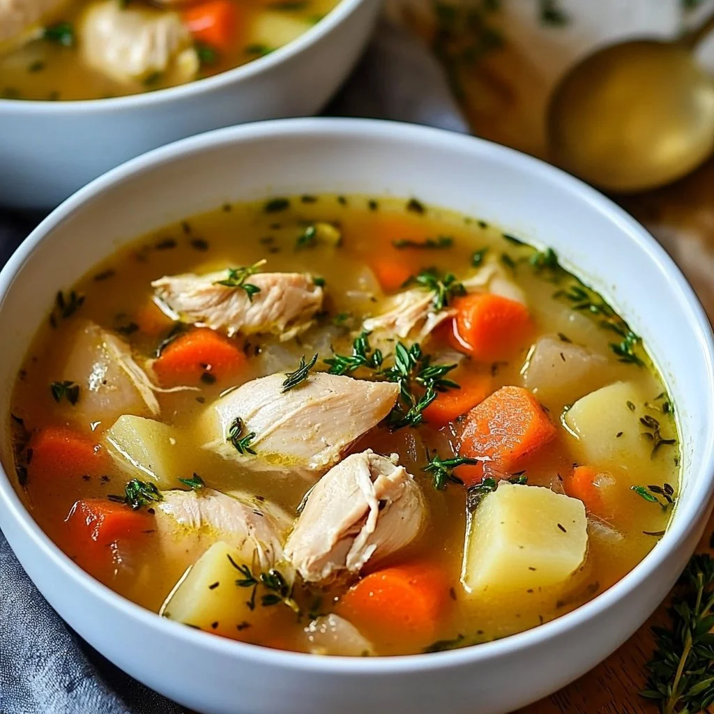 Comforting Chicken Soup with Potatoes