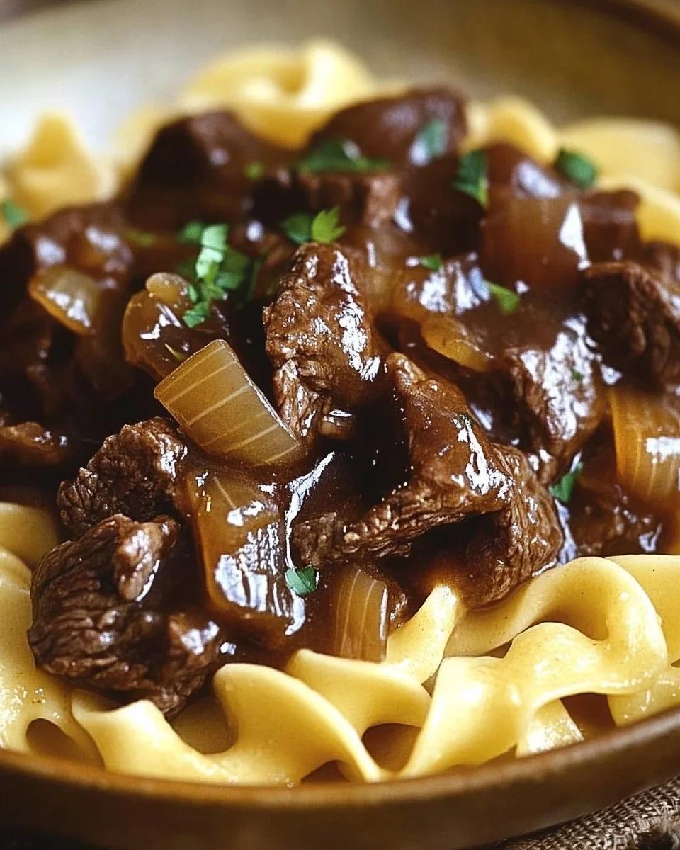 Easy One-Pot French Onion Beef and Noodles for a Hearty Meal