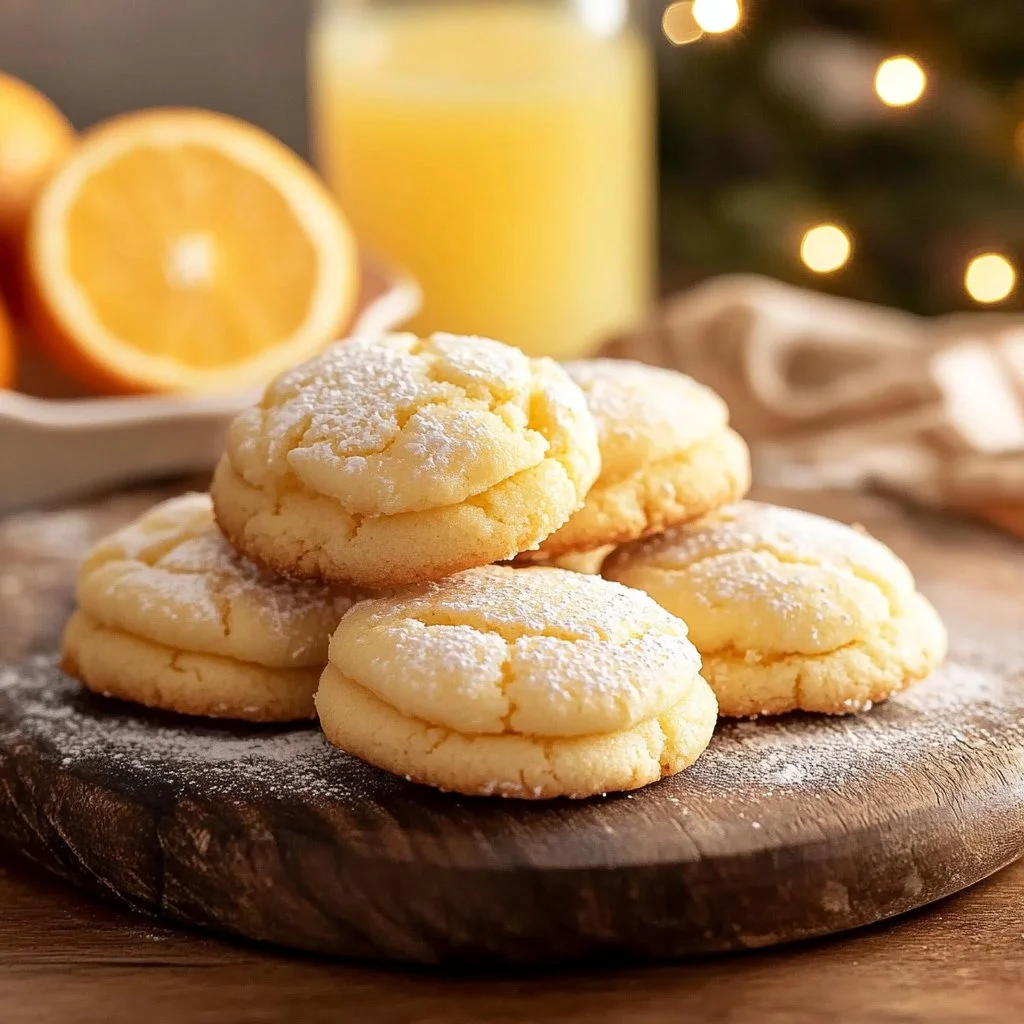 Fluffy Christmas Cookies with Orange Juice