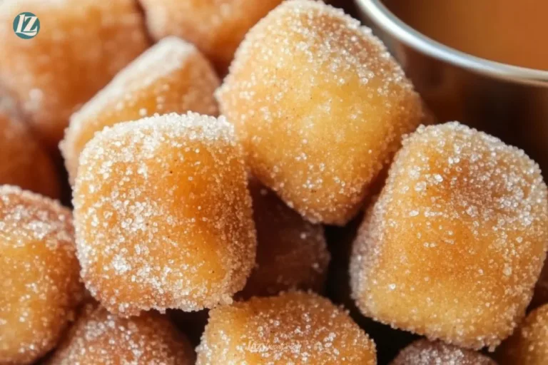 Healthy air fryer churro bites served on a plate