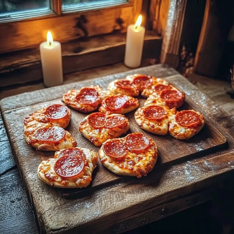 Mini heart-shaped pizzas decorated for Valentine's Day celebration