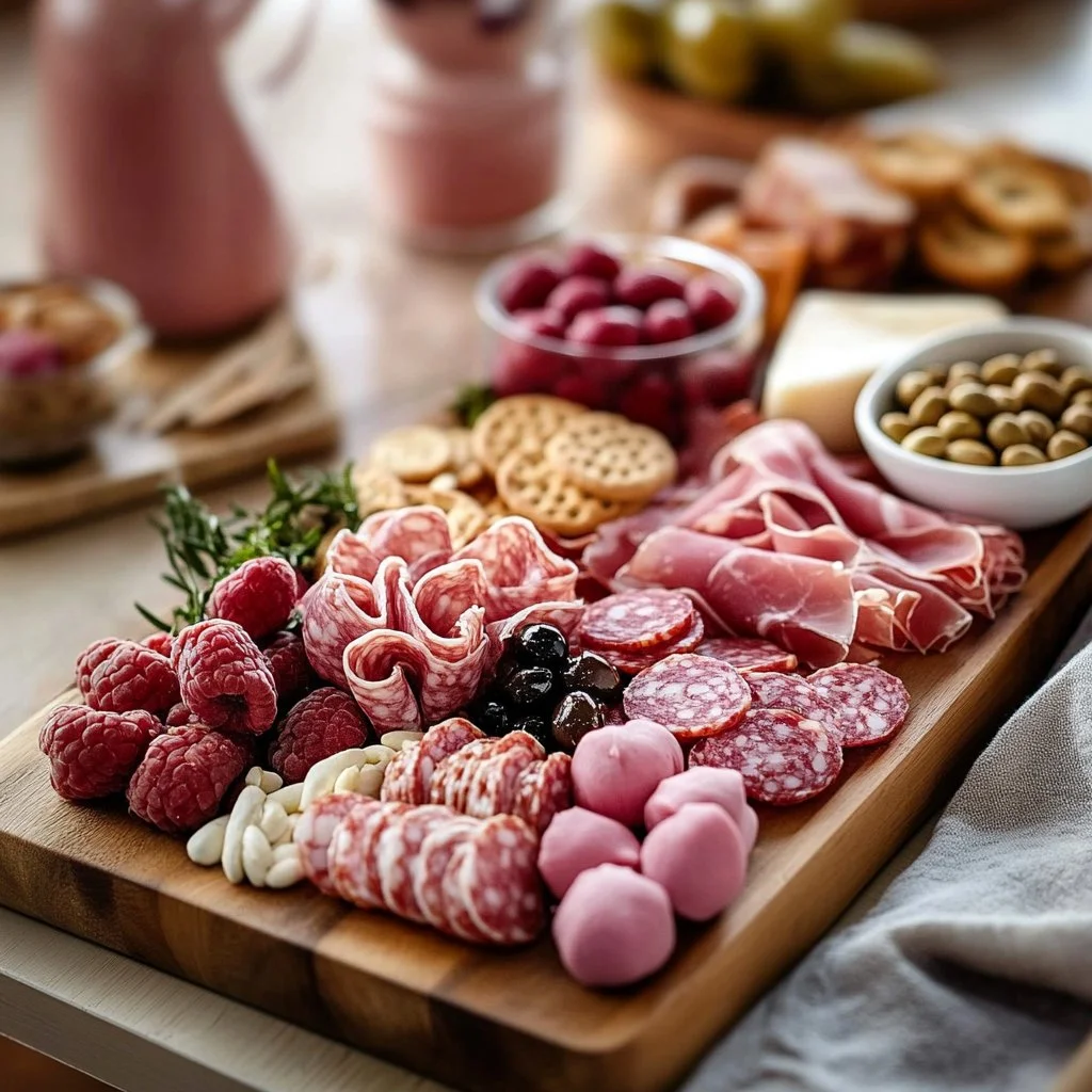 Pink Charcuterie Board