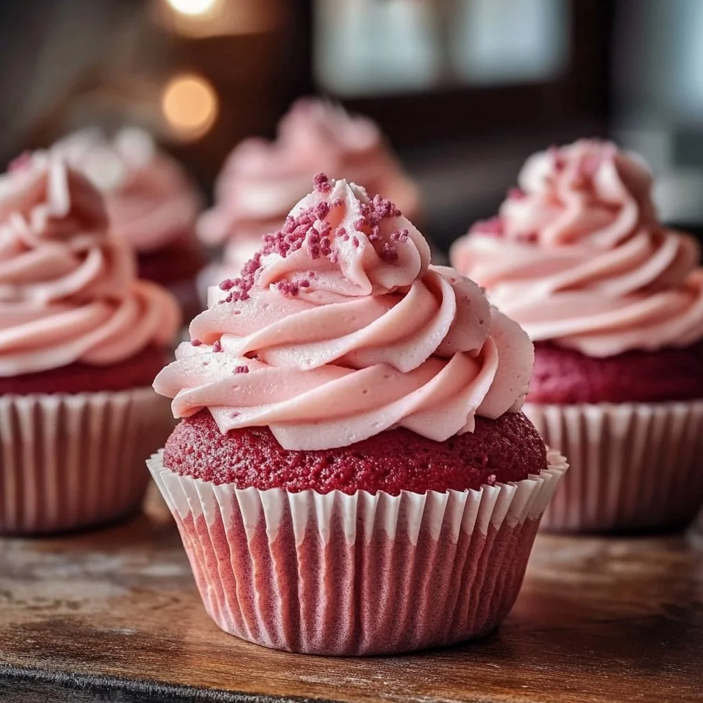 Pink Velvet Cupcakes