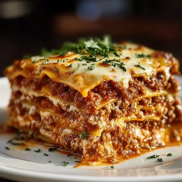 Pioneer Woman Lasagna with layers of pasta and melted cheese