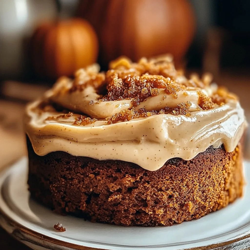 Pumpkin Spice Gooey Cake with Brown Sugar Cream Cheese Frosting The Ultimate Fall Dessert