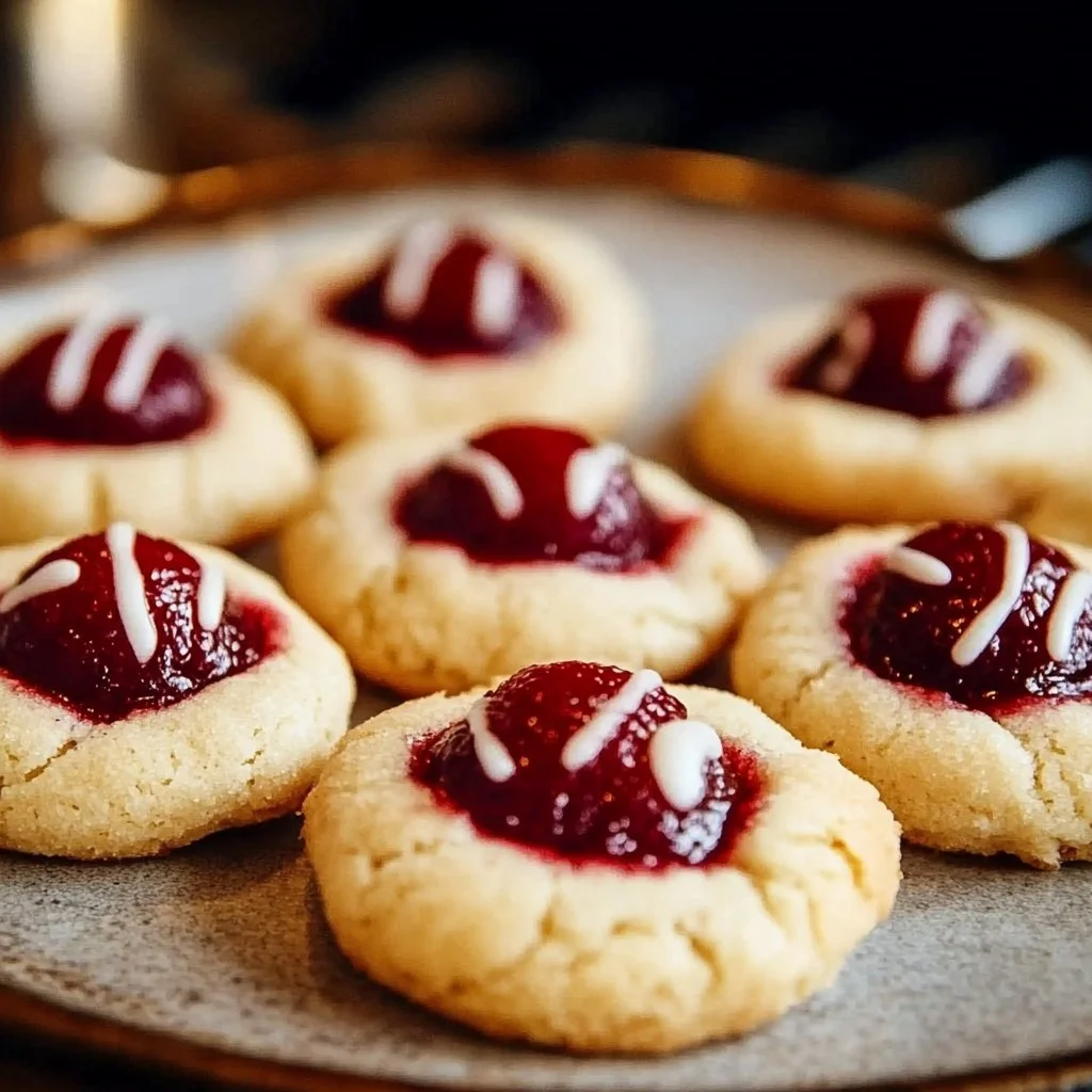 Raspberry Thumbprint Cookies
