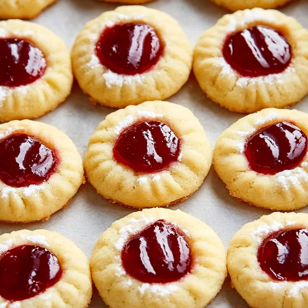 Raspberry Thumbprint Cookies