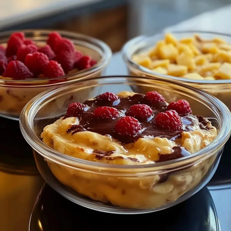 Single serving fluffy baked protein pancake bowl topped with fresh fruits
