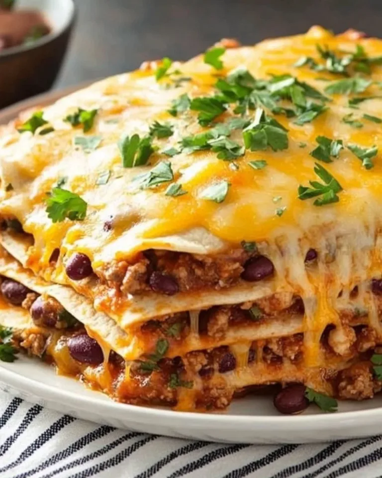 Delicious slow cooker enchiladas topped with cheese and cilantro.