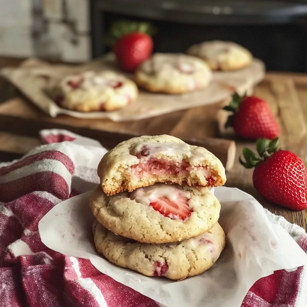 Strawberry Cheesecake Cookies (Pretty & Delicious!)