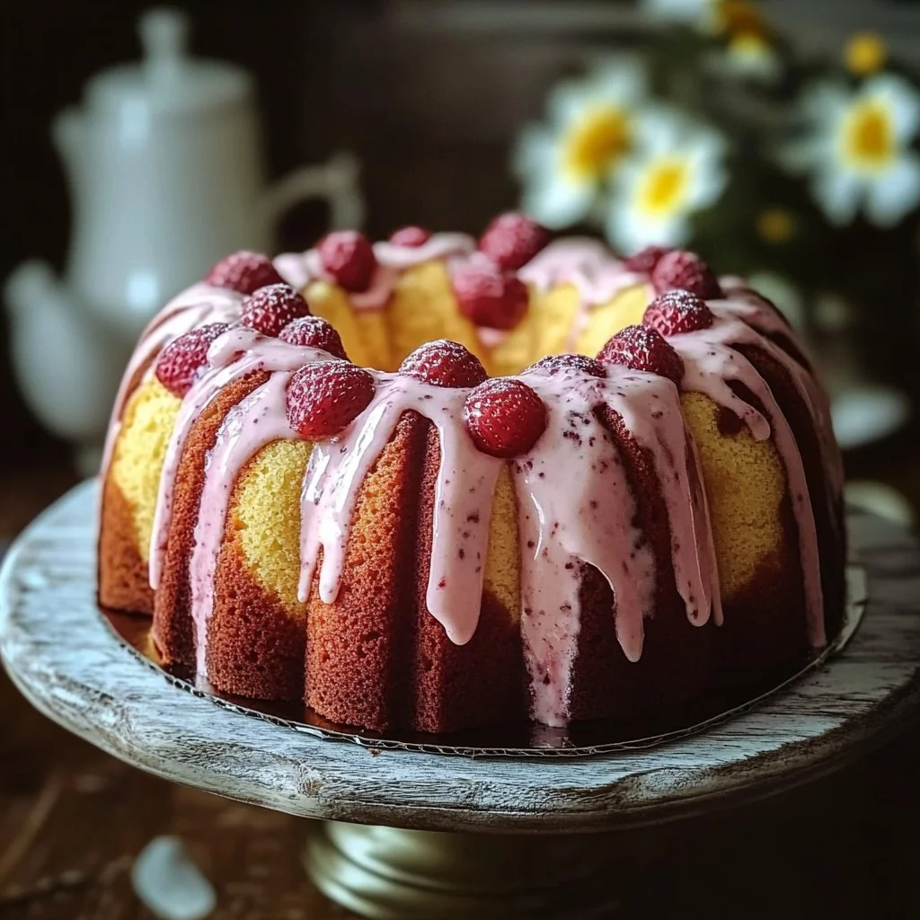 Strawberry Milkshake Pound Cake