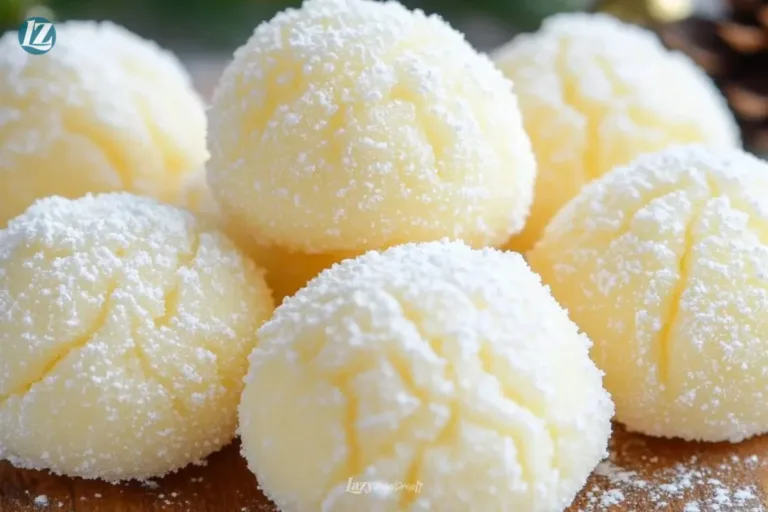 Delicious sweetened condensed milk snowballs on a plate, perfect for dessert