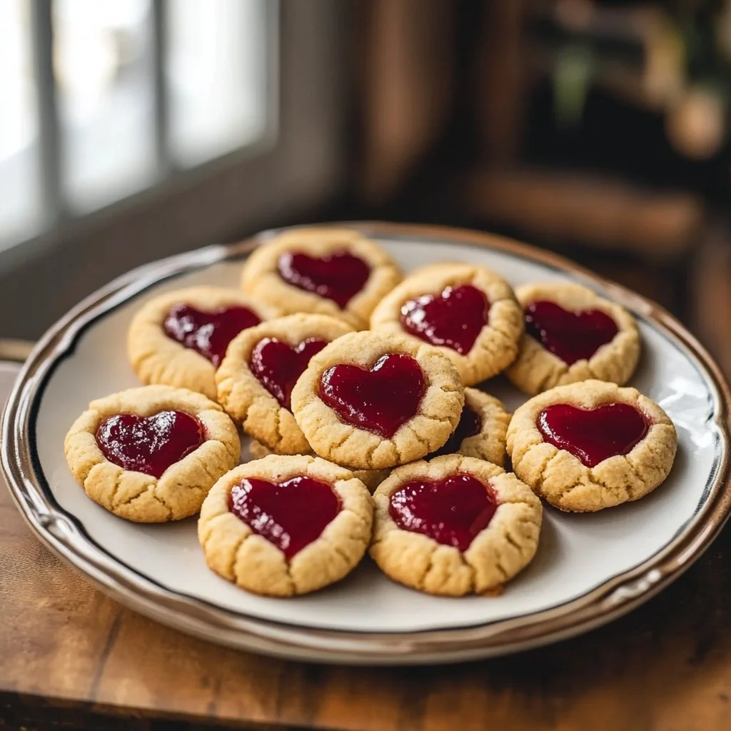Thumbprint Heart Cookies Recipe